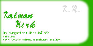 kalman mirk business card
